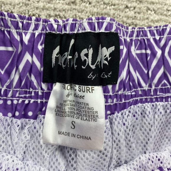 Vintage Pacific Surf Swim Trunks Men Small S Purple Bathing Suit Short Pants - Picture 5 of 12